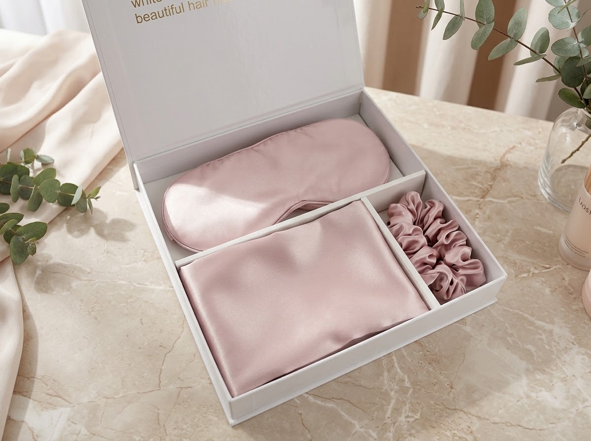 100% Mulberry Silk Luxury Sleep & Hair Care Set (Gift Box)