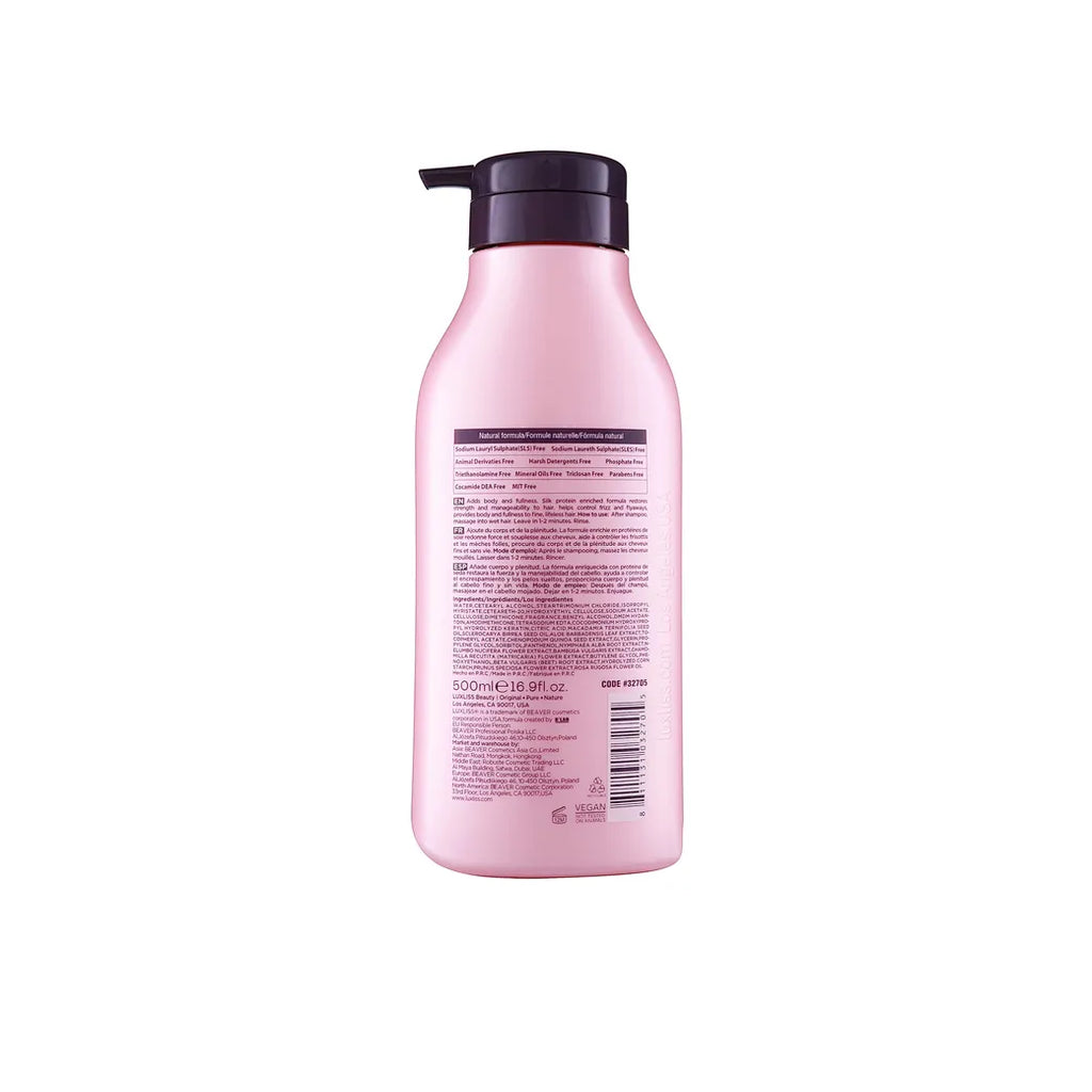 Set de Champú y Acondicionador Voluminizante Luxliss sin Sulfatos – 2 × 500 ml