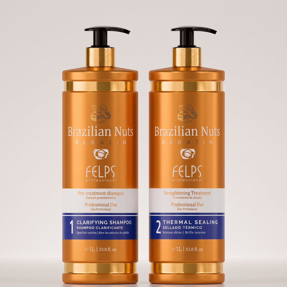 KERATIN SET FELPS KERATIN BRAZILIAN NUTS 2*1L