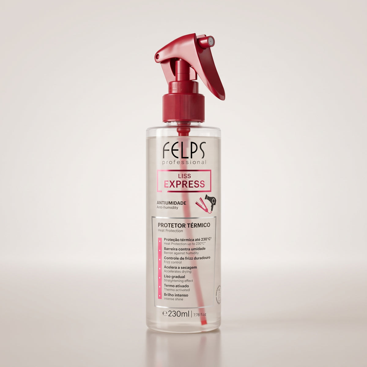 Spray – Felps SOS Liss Express Heat Protection for All Hair Types - 230 ml