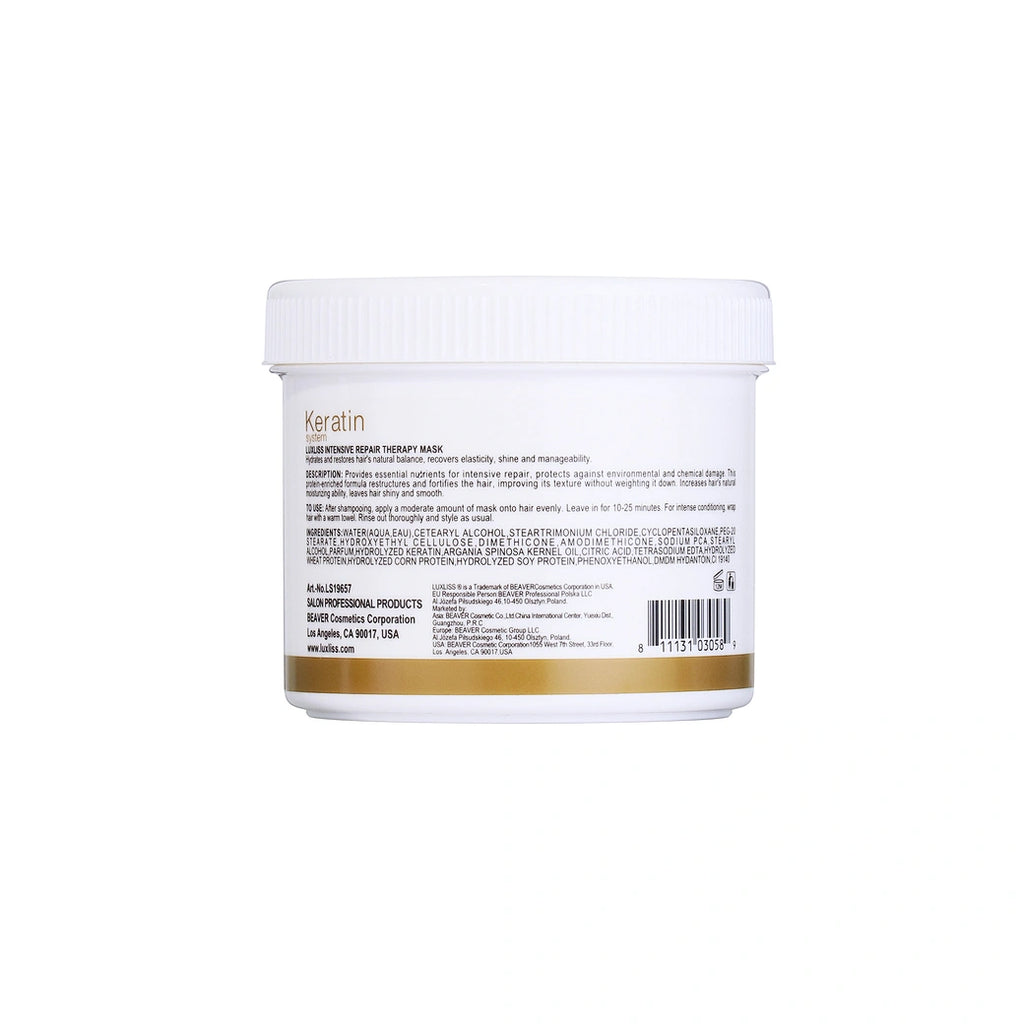 Mascarilla capilar de queratina Luxliss - 400 ml